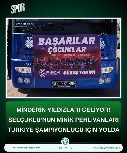 Minderin yıldızları geliyor! Selçuklu’nun minik pehlivanları Türkiye şampiyonluğu için yolda