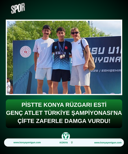 Pistte Konya rüzgarı esti: Genç atlet Türkiye Şampiyonası'na çifte zaferle damga vurdu!
