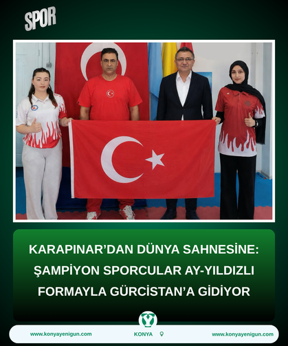 Karapınar’dan dünya sahnesine: Şampiyon sporcular Ay-yıldızlı formayla Gürcistan’a gidiyor