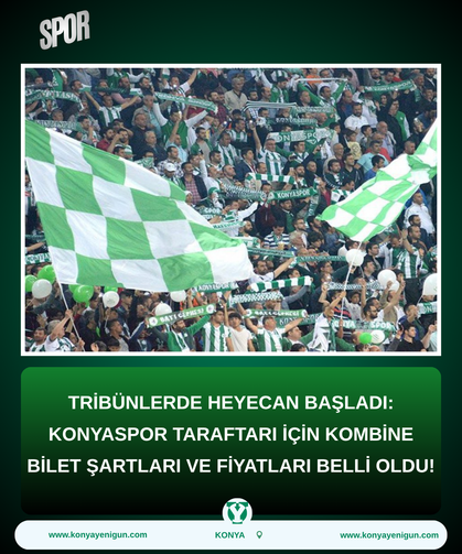 Tribünlerde heyecan başladı: Konyaspor taraftarı için kombine bilet şartları ve fiyatları belli oldu!