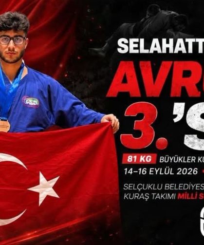 Selçuklu’nun milli sporcusu Selahattin Elbaş’tan büyük başarı!