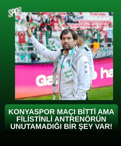 Konyaspor maçı bitti ama Filistinli antrenörün unutamadığı bir şey var!