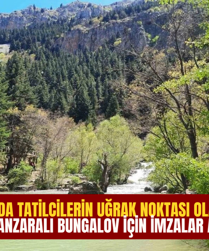 Konya’da tatilcilerin uğrak noktası olacak! Şelale manzaralı bungalov için imzalar atıldı…