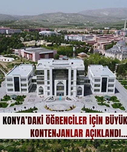 Konya’daki öğrenciler için büyük fırsat: Kontenjanlar açıklandı…