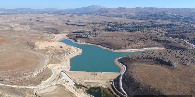 Taşkale göleti sulama inşaatı tamamlandı