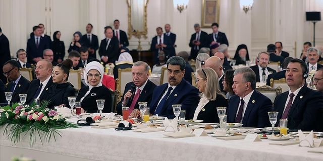 Erdoğan dünya liderleri onuruna yemek verdi