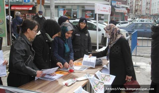 Beyşehir'e Dünya Kadınlar Günü’nde kadınlar için stant açıldı