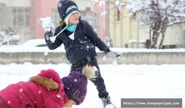 Konya'da 20 ilçede eğitime kar engeli