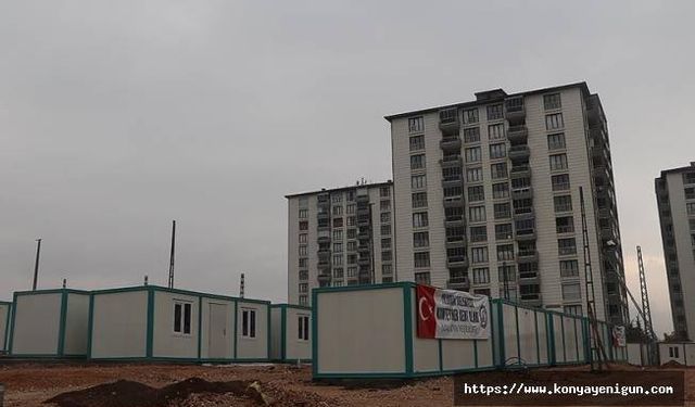 Depremlerden etkilenen Malatya'da 4 bin kişinin kalacağı konteyner kent kuruluyor