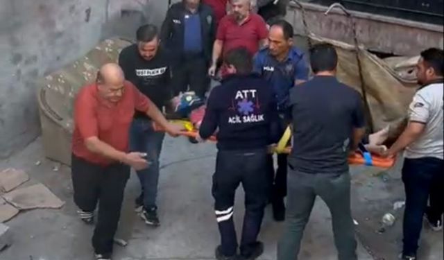 Aksaray’da 3. kattan düşen kişi ağır yaralandı