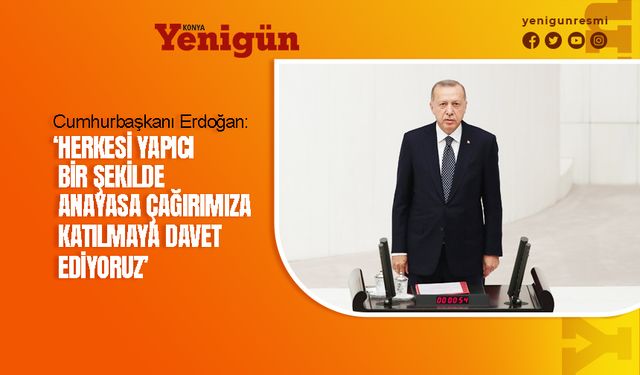 Cumhurbaşkanı Erdoğan'dan anayasa açıklaması