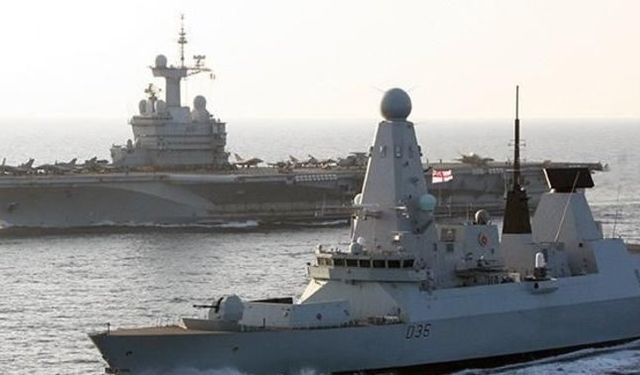 İngiltere donanması İsrail'e destek için yola çıkıyor