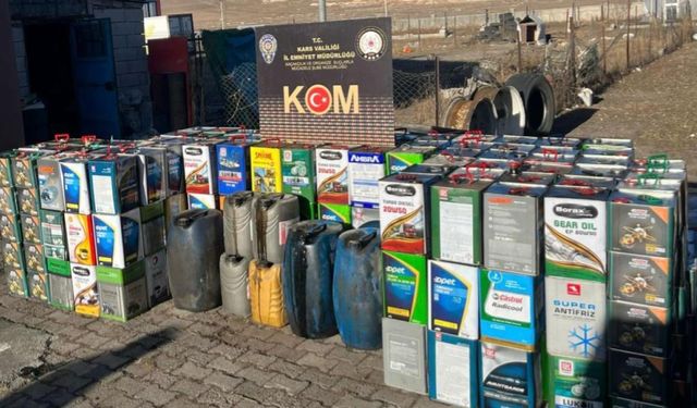 Kars'ta 5 ton 220 litre kaçak akaryakıt ele geçirildi