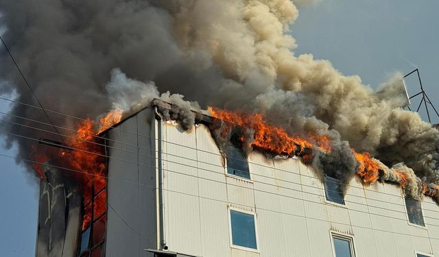 Kayseri'de sanayi sitesinde yangın