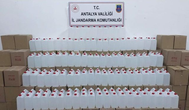 Antalya'da 3 ton etil alkol ele geçirildi