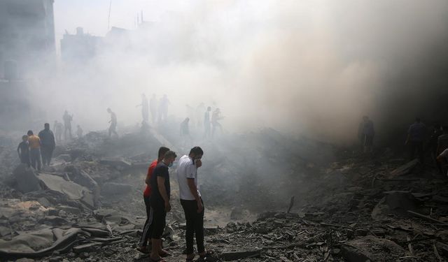 Terör devleti İsrail'in Gazze'ye düzenlediği saldırılarda çok sayıda kişi öldü