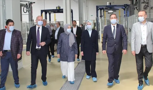 AK Parti heyeti, Beypazarı Doğal Maden Suyu Tesislerinde incelemede bulundu