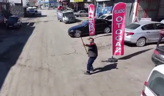 Drone gören masum işçi neye uğradığını şaşırdı