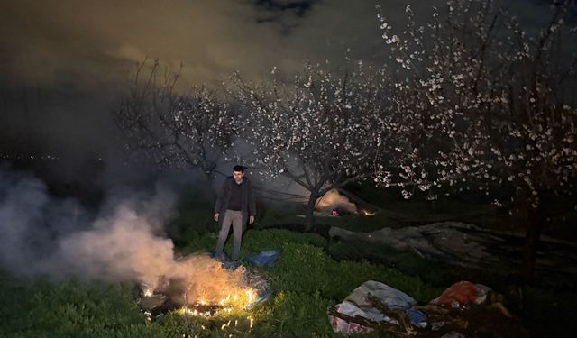 Üreticilerden gece bahçe nöbeti!