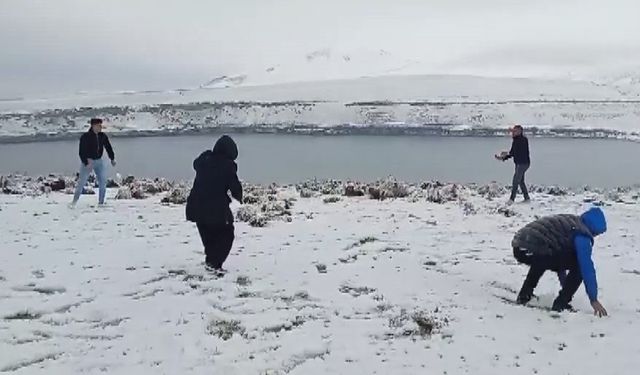 Konya'da nisan ayında kar manzaraları!