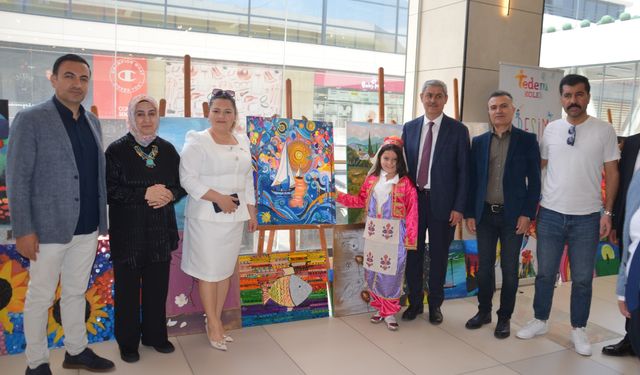 Tedem’li öğrencilerin resim ve ahşap boyama sergisine ilgi yoğundu
