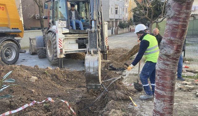 Kazı çalışması sırasında doğal gaz boru hattı delindi