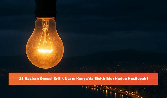 28 Haziran Öncesi Kritik Uyarı: Konya’da Elektrikler Neden Kesilecek?