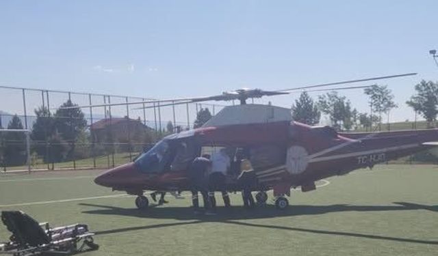 Rahatsızlanan hasta, Konya'ya helikopterle sevk edildi