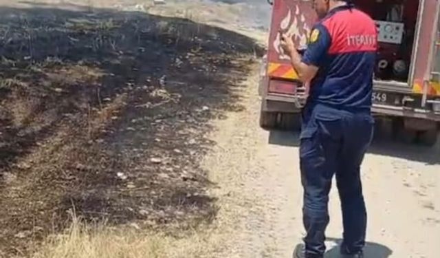 Korkutan yangın! Alevler tarım arazilerine ulaşmadan kontrol altına alındı