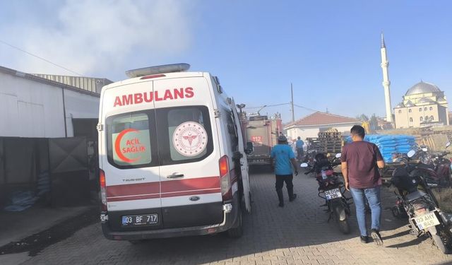 Afyonkarahisar'da sanayi sitesinde korkutan patlama! Mobilya atölyesi alevlere teslim oldu