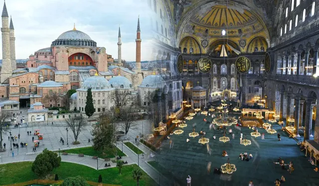 Ayasofya'da şok eden anlar! Ziyaret alanında avaz avaz İncil okuyanlar paket edildi