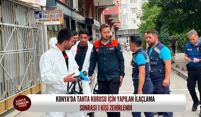 Konya'da tahta kurusu alarmı: İlaçlama sonrası bir kişi zehirlendi