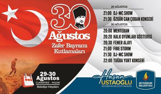 Seydişehir’de Zafer Bayramı coşkusu tavan yapacak: Başkan Ustaoğlu’ndan iki günlük kutlama daveti!