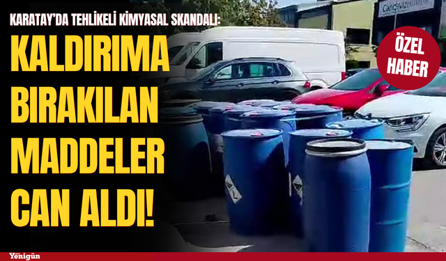 Karatay’da tehlikeli kimyasal skandalı! Kaldırıma bırakılan maddeler can aldı!