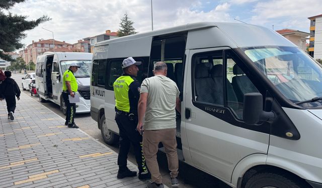 Kulu'da öğrenci servisleri denetlendi