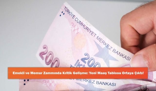 Emekli ve Memur Zammında Kritik Gelişme: Yeni Maaş Tablosu Ortaya Çıktı!