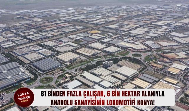 81 binden fazla çalışan, 6 bin hektar alanıyla Anadolu sanayisinin lokomotifi Konya!