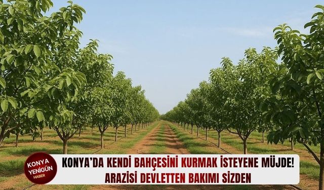Konya’da kendi bahçesini kurmak isteyene müjde: Arazisi devletten bakımı sizden!