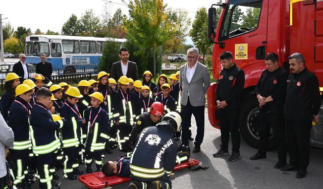 Seydişehir’de çocuklara heyecan dolu tatbikat