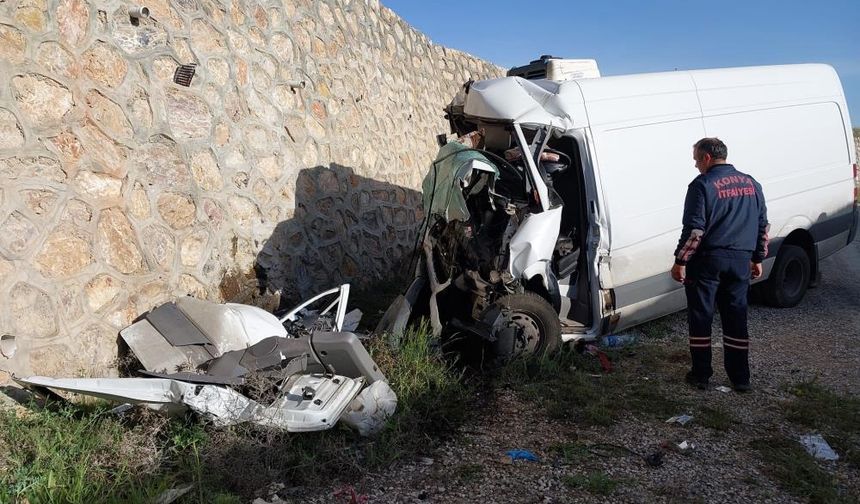 Konya'da feci kaza! 1 ölü, 1 yaralı