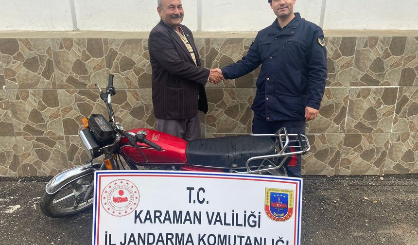 4 yıl önce çalınan motosiklet bulundu
