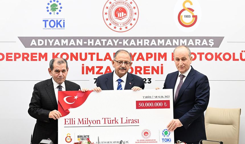 Galatasaray'dan deprem bölgesine 300 kalıcı konut