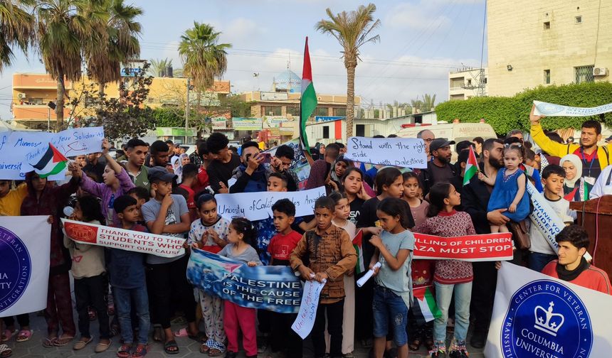 Gazze’de ABD’li üniversite öğrencileri için dayanışma gösterisi