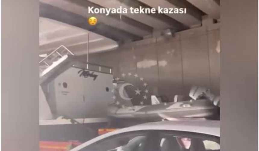 Denizi olmayan Konya'da tekne kazası