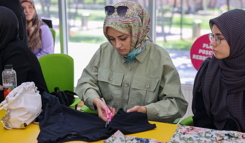 Konya'nın yeşil atölyesinde plastik poşete dikkat çekildi