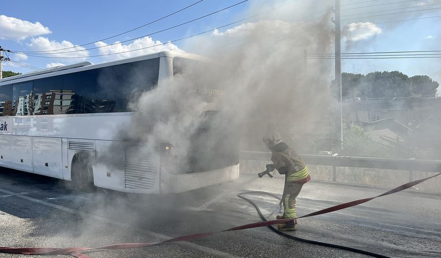 Konya için yola çıktı ama motoru yandı!