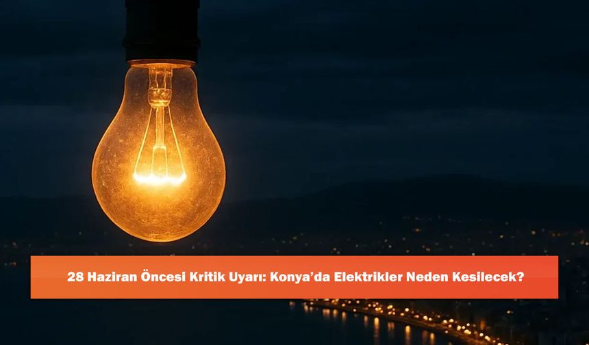 28 Haziran Öncesi Kritik Uyarı: Konya’da Elektrikler Neden Kesilecek?