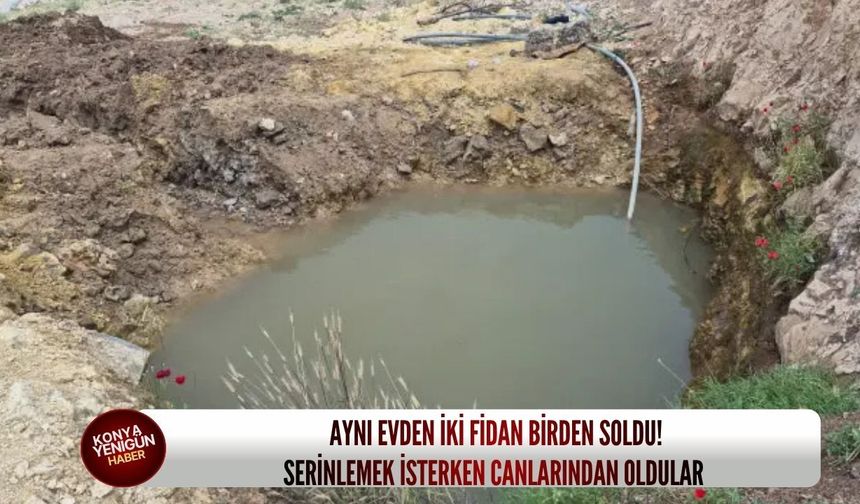 Aynı evden i̇ki fidan birden soldu! Serinlemek isterken canlarından oldular