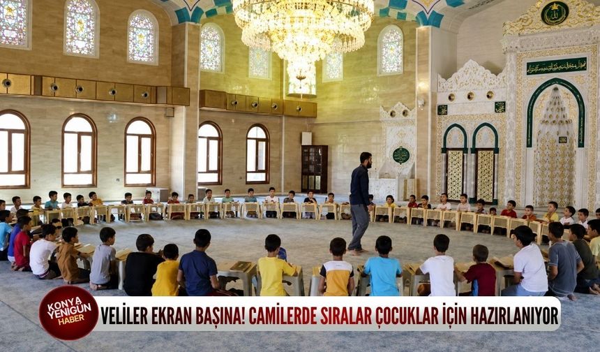 Veliler ekran başına! Camilerde sıralar çocuklar için hazırlanıyor