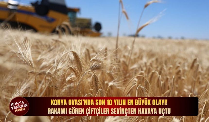 Konya Ovası’nda son 10 yılın en büyük olayı! Rakamı gören çiftçiler sevinçten havaya uçtu
